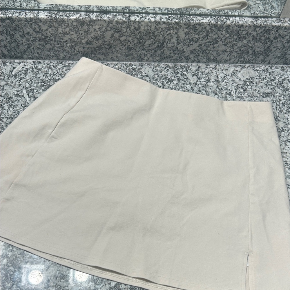 American Eagle Outfitters Cream Mini Skirt